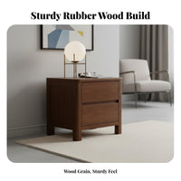 2-Drawer Nightstand with Lock Nordic aesthetic Bedside Table Modern Design for Home