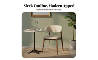 Upholstered Minimalist Chair Nordic and Design Armless Upholstered Dining Chair Space-Saving Ergonomic Design for Residents