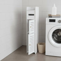 Narrow Toilet Side Cabinet Multi-Functional Slim Storage Unit Complimentary