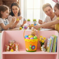 Easter Candy Basket With Handle Easter Egg Search Basket Festive Decoration Small Cute Easter Egg Bag for Children, Boys and Girls, Teachers