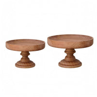 Wooden Cake Stand Vintage Serving Ware Reusable Tableware for Party