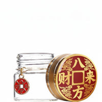 Golden Bead Savings Bottle Symbolizes Fortune Clear Saving Jar Dustproof House Decoration for Feng Shui Enthusiasts