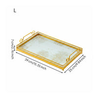 Decorative Mirror Tray Luxury Look Mirror Tray Tabletop Display for Living Room