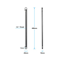 HDRIG 15mm Rod Clamp with Multi-Hole Extension for Monitor, 400mm Long Connecting Strip