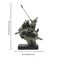 Terracotta Warrior Figurines with Horse Historical Tabletop Ornament Collectible