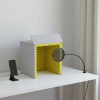 Noise Reduction Desktop Vocal Booth Detachable Portable Audio Capture Device Isolation Barrier Quick Assembly for Podcasters, Voice Actors