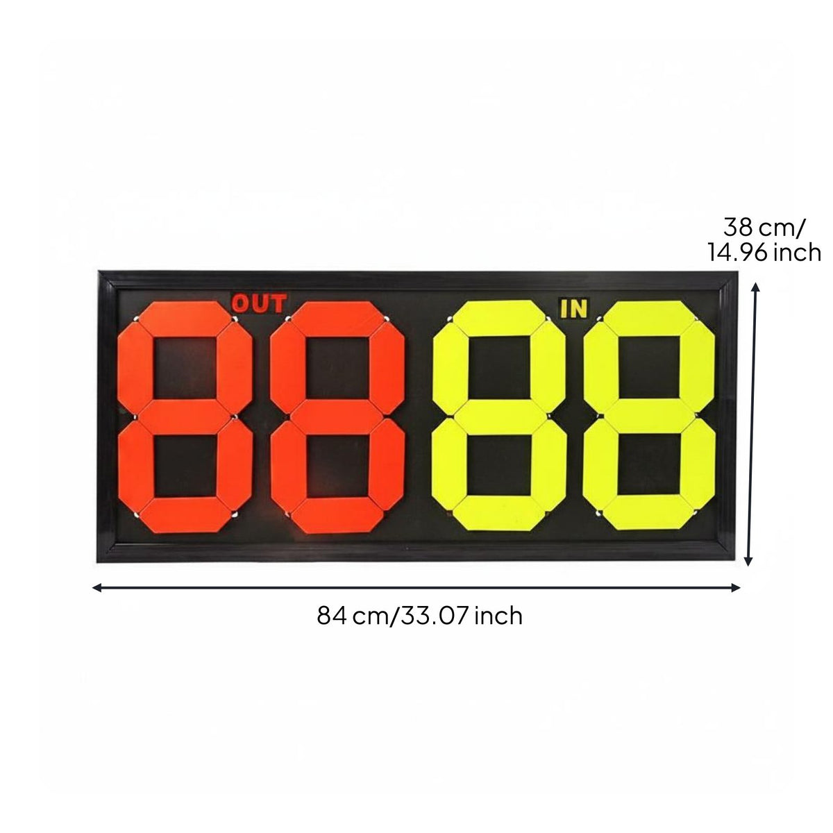 Double-Sided Substitution Board Glow-in-the-Dark Soccer Substitution Board Metal Frame Scoreboard for School Field