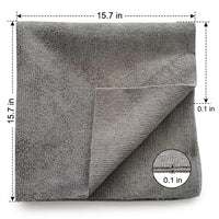 Edgeless Cleaning Cloth Microfibre Cloth, 40x40cm Car Drying Towel and Microfiber Cloths, High Absorbency for Washing, Waxing and Polishing Paint