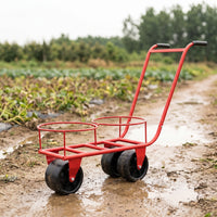 Wheeled Harvest Trolley Heavy-Duty Cart with Container Holders for Gardeners