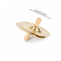 Raised Center Children's Hand Cymbals Round Educational Rhythm Cymbals Clear Bright Sound Matched Cymbal Pair Music Education for Students