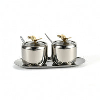 Seasoning Organizer Box with Tray Reusable for Dining Table