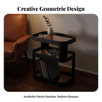 2-Tier Nightstand Space-Saving 2-Tier Accent Table adaptable Use for Dorm Room