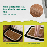 Non-Slip Absorbent Bathroom Rug
Quick-Dry Floor Mat