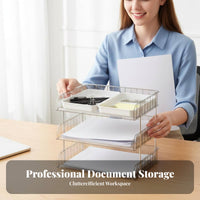 Stackable Letter-size document Drawer Easy Classification Desk Storage Box Large Capacity