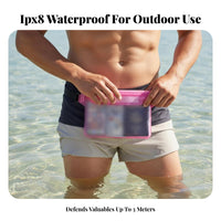 Waterproof Fanny Pack Touch Screen Friendly Waterproof Waist Bag Three-Fold Seal Protection Clear Fanny Pack for Beachgoers, Tourists, Kayaking