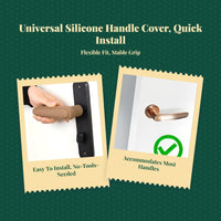 Silicone Door Handle Cover, Collision Protector, bump Absorbing, Universal Fit, Suitable for Bathroom, Bedroom, Kitchen