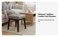 Low Stool Stackable Seating Space Saving Comfort Cushion for Bedroom