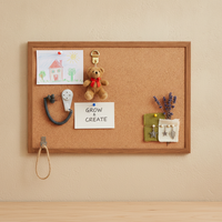 Wooden Frame Cork Board Display for Plush Toys, Ornaments, and Small Items