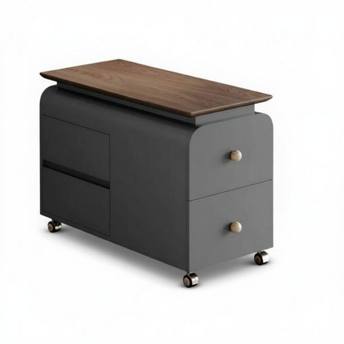 2-Tier Rolling Trolley Multi-Functional Side Table adaptable Use for Living Room