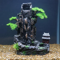 Resin Mountain Waterfall Ornament Aquarium Rockery Landscape Long-Lasting