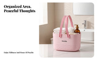 Arched Handles Portable Shower Organizer Smooth Body Bath Basket Ventilated Toiletry Basket Lightweight