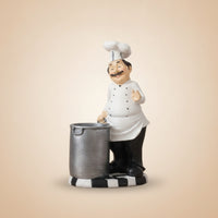 Chef Figurine with Utensil Kitchen Chef Figurine Countertop for Bakers