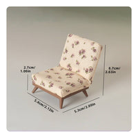 Realistic Model 1:12 Scale Dollhouse Chair Miniature Single Sofa Dollhouse Accent Chair for Collectors