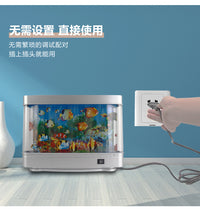 仿真观赏鱼灯海底世界水族灯LED海景灯桌面家居装饰台灯小型鱼灯
