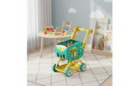 Great Birthday Gift Toy Shopping Cart High-Quality ABS Material Kids Grocery Cart Polished Burr-Smooth Edges Toddler Shopping Trolley DIY Assembly for Toddlers, Girls, Boys, Playroom, Indoor