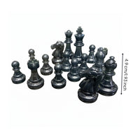 16 Pieces Multiple Colors Available Transparent Chess Pieces Lightweight Plastic Chessmen Portable Board Game Accessory Includes Storage Bag for Beginners