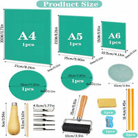 Printmaking Set with Board and Carving Tools for DIY Stamp Art