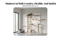 configurable Pegboard Cat Wall DIY Combination configurable Cat Climbing System Space-Saving Pet Furniture for Apartment Dwellers, Indoors, Living Room, Bedroom