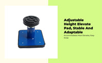 Non-slip pad stabilizes car lift.