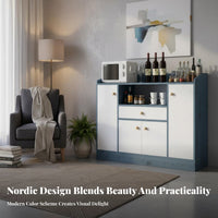 Kitchen Sideboard Cabinet Multi-Functional Modern Buffet Cabinet Large Capacity Microwave Stand with Storage for Families, Homeowners, Hallway