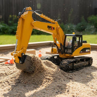 RC Digger Toy 360° Rotation Alloy Digger Toy Lights and Sounds for Outdoor