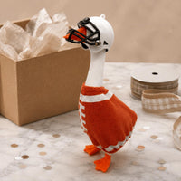Football Goose Costume Face Mask Goose Figurine Costume Striped
