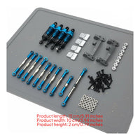 1/16 Scale RC Car Modification Kit Construction Metal Shock Absorber and Link Rod Set Easy Installation for Rough Terrain