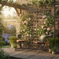 Hexagon Plant Trellis Easy to Install Metal Vine Support Chain Weatherproof