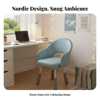 Armless Vanity Chair Adjustable Height Home Seating noiseless Casters for Students
