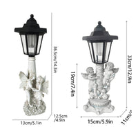 Resin Angel Lantern Outdoor Lighting Roman Post Garden Light for Lawn, Villa