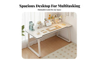Home Office Desk Versatile Use Modern Computer Desk Wide Desktop Basic Home Office Table for Students, Professionals, Bedroom, Study Room