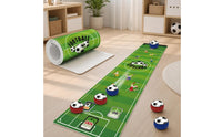 Tabletop Soccer Game with Pucks Compact Soccer Game Mat Lightweight for Families