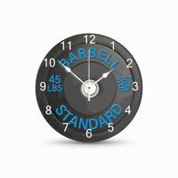 Barbell Plate Wall Clock Round Weight Plate Clock Long-Lasting for Athletes