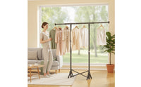 No-Assembly Clothes Drying Rack with Wheels Space-Saving Clothes Drying Rack with Casters Extendable Furniture Rolling for Balcony, Small Apartments, Bedroom