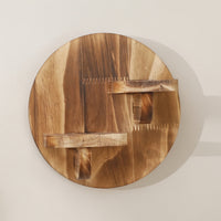 Oval Wall Display Shelf Decorative Wooden Wall Shelf Solid Wood for Living Room, Bedroom, Entryway