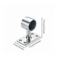 Handrail Bracket with Rectangular Base Stainless Steel 316 Grade Handrail Bracket Polished Rail Fitting for Marine Decks