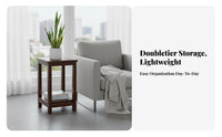 Modern Design 2-Tier C-Shaped End Table Multi-Functional Plant Stand Space-Saving Household Furniture Stable design for Apartment Dwellers, Homeowners, Students, Living Room, Bedroom, Small Spaces, Next to Sofa
