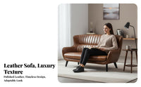 Luxury design Upholstered Club Chair space-saving Design Leather Armchair with Footrest Comfortable Upholstery Seating Furniture Supportive Cushioning for Apartment Dwellers, Hotel Buyers, Living Room, Small Spaces, perusing alcove, Lounge Area