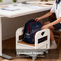 Under-Desk Storage Trolley Space-Saving 2-Tier Rolling Cart Multifunctional