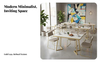 Padded Seats Restaurant Table and Chair Set Modern Design Upholstered Dining Booth Comfortable Seating Metal Frame Dining Set Minimalist Design for Business Owners, Interior Designers, Milk Tea Shop, Lounge Area, Bar